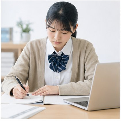 自己推薦書を考える生徒